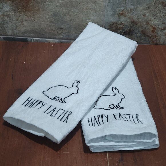 Rae Dunn Artisan Collection by Magenta Easter Kitchen Towels Set of 2 - Picture 3 of 10